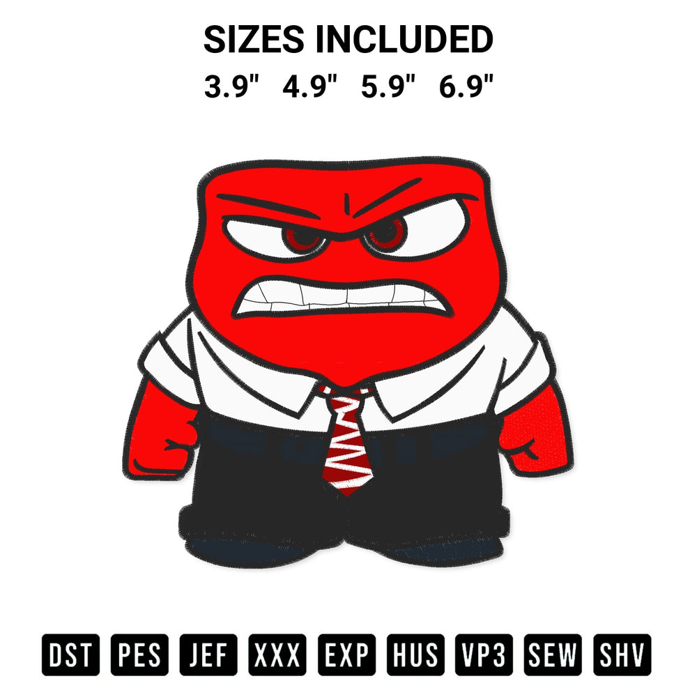 Elevate your next project with our Anger Inside Out 2 Embroidery Design embroidery file. Shop high-quality digital patterns instantly at Designspacks.com. Available sizes: 3.9", 4.9", 5.9", 6.9".