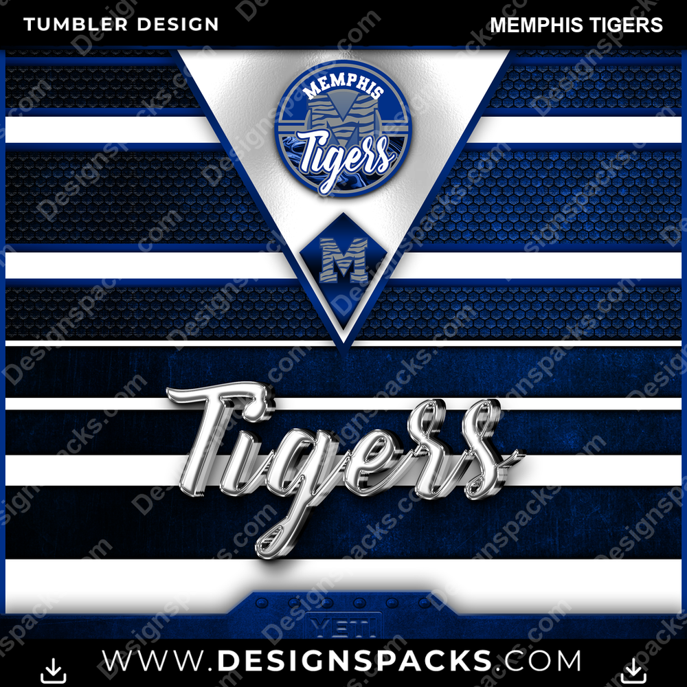College Sport YETI Memphis Tigers NCAA College Sport Tumbler Digital Wrap Design Download