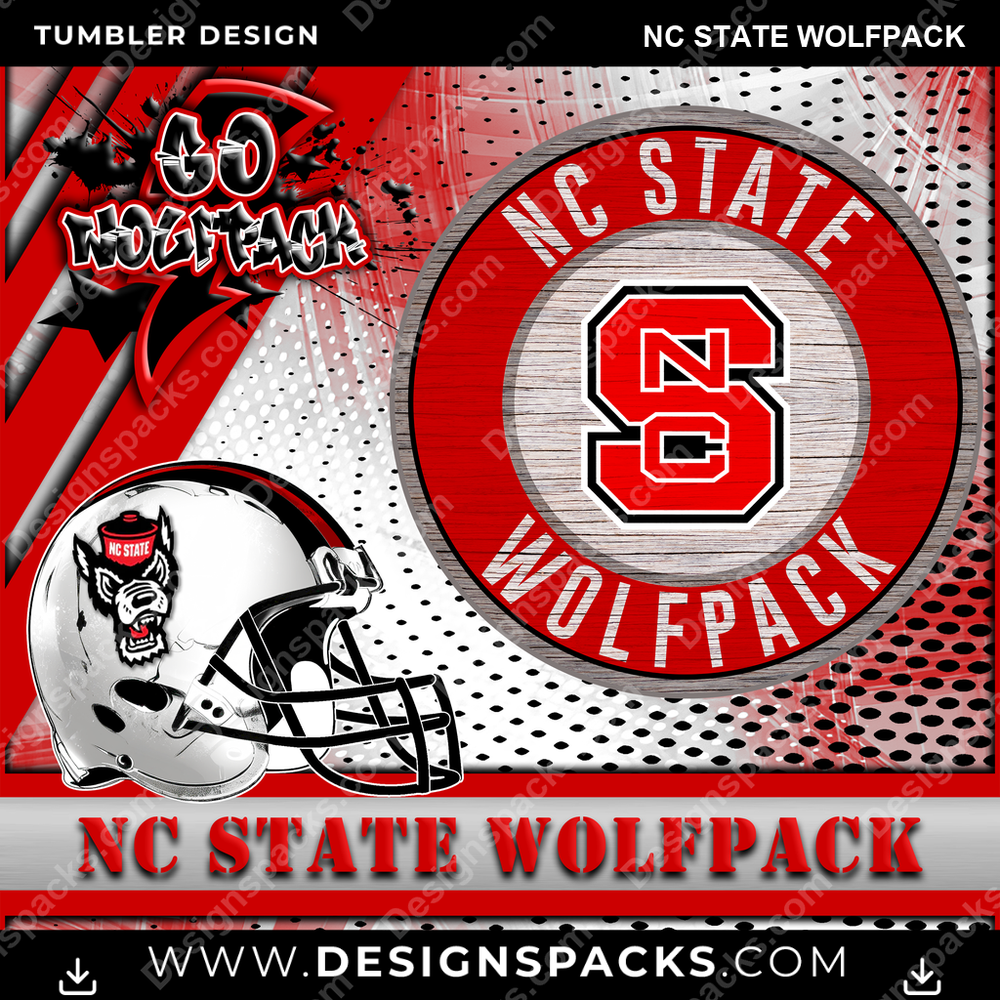 College Sport Go Team 2 Nc State Wolfpack Tumbler Digital Wrap Design