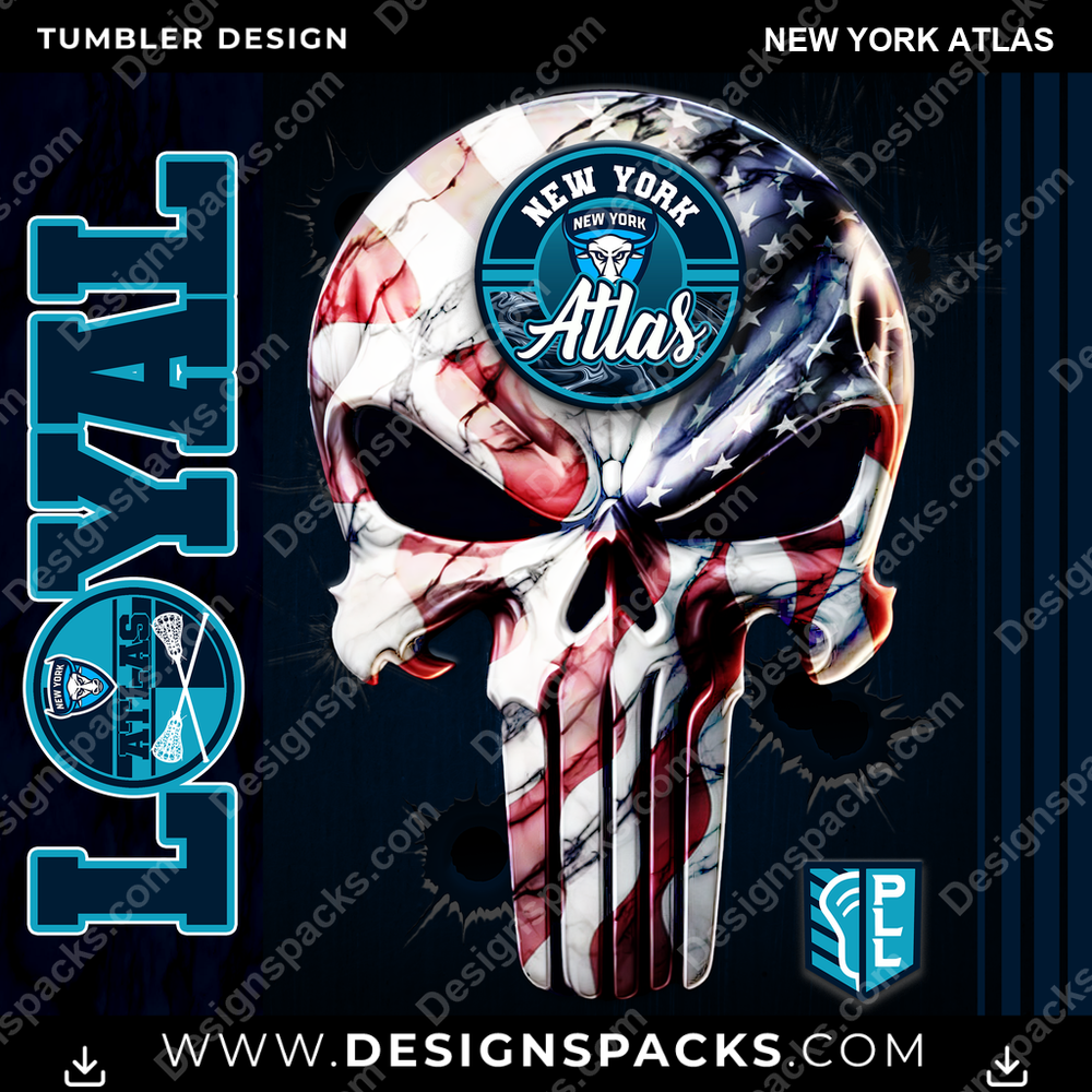 Lacrosse Loyal New York Atlas Tumbler Digital Wrap Design