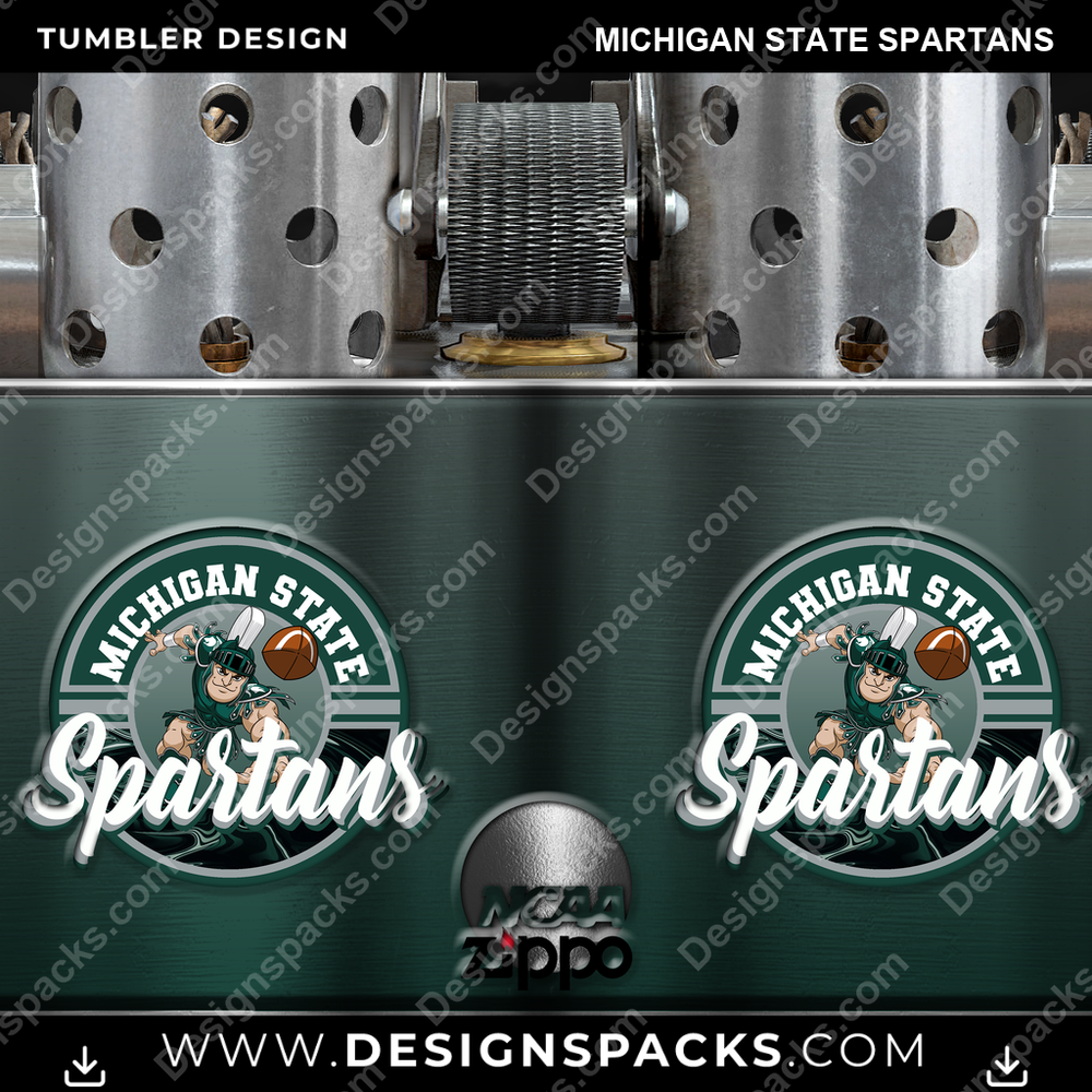 College Sport Zippo Lighter Michigan State Spartans NCAA College Sport Tumbler Digital Wrap Design Download