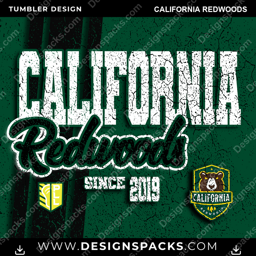 Lacrosse Grunge California Redwoods Tumbler Digital Wrap Design