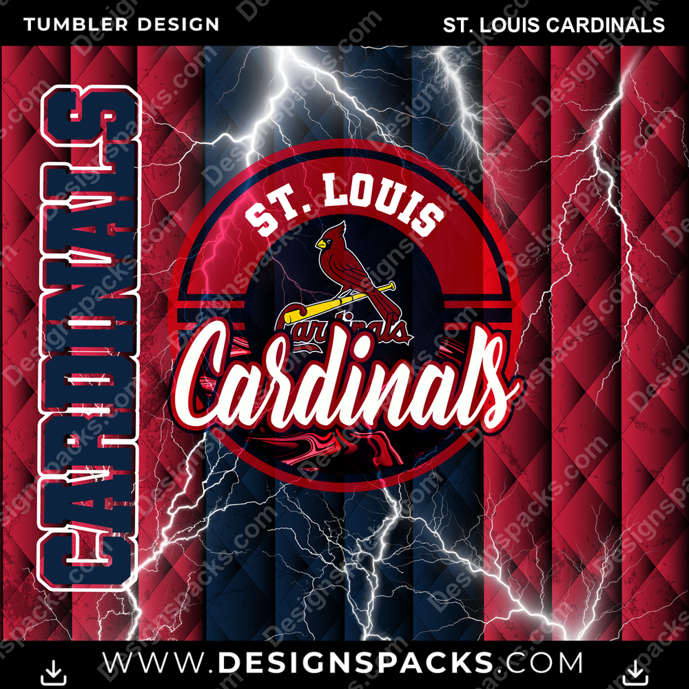 Baseball Diamond St. Louis Cardinals Tumbler Digital Wrap Design