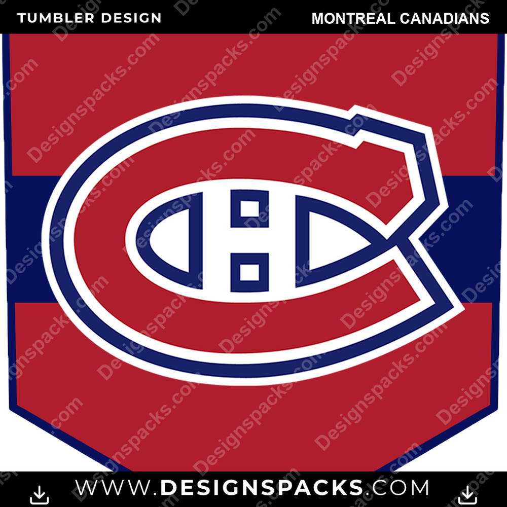 Hockey Sigil Montreal Canadians NHL Hockey Tumbler Digital Wrap Design Download