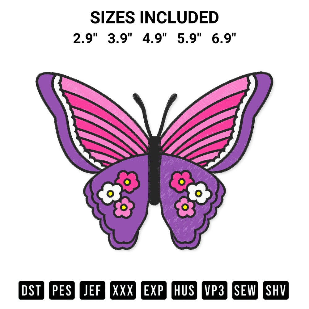 Elevate your next project with our Rapunzel Princess Butterfly Embroidery Design embroidery file. Shop high-quality digital patterns instantly at Designspacks.com. Available sizes: 2.9", 3.9", 4.9", 5.9", 6.9".