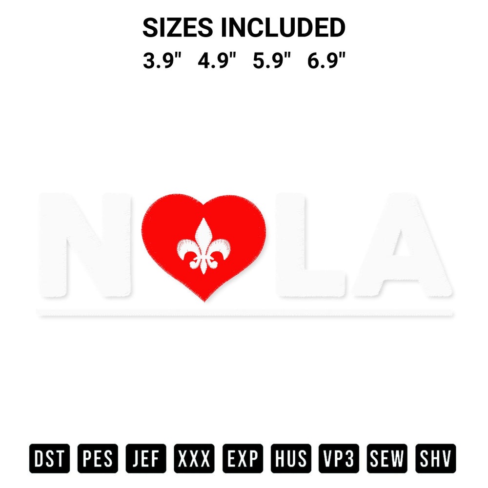 Add a unique touch to your apparel with the New Orleans Nola Strong 2025 Embroidery Design embroidery file. Premium instant download available now on Designspacks.com. Available sizes: 3.9", 4.9", 5.9", 6.9".