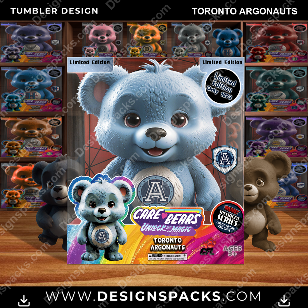 Canada Football Care Bear Box Toronto Argonauts Tumbler Digital Wrap Design