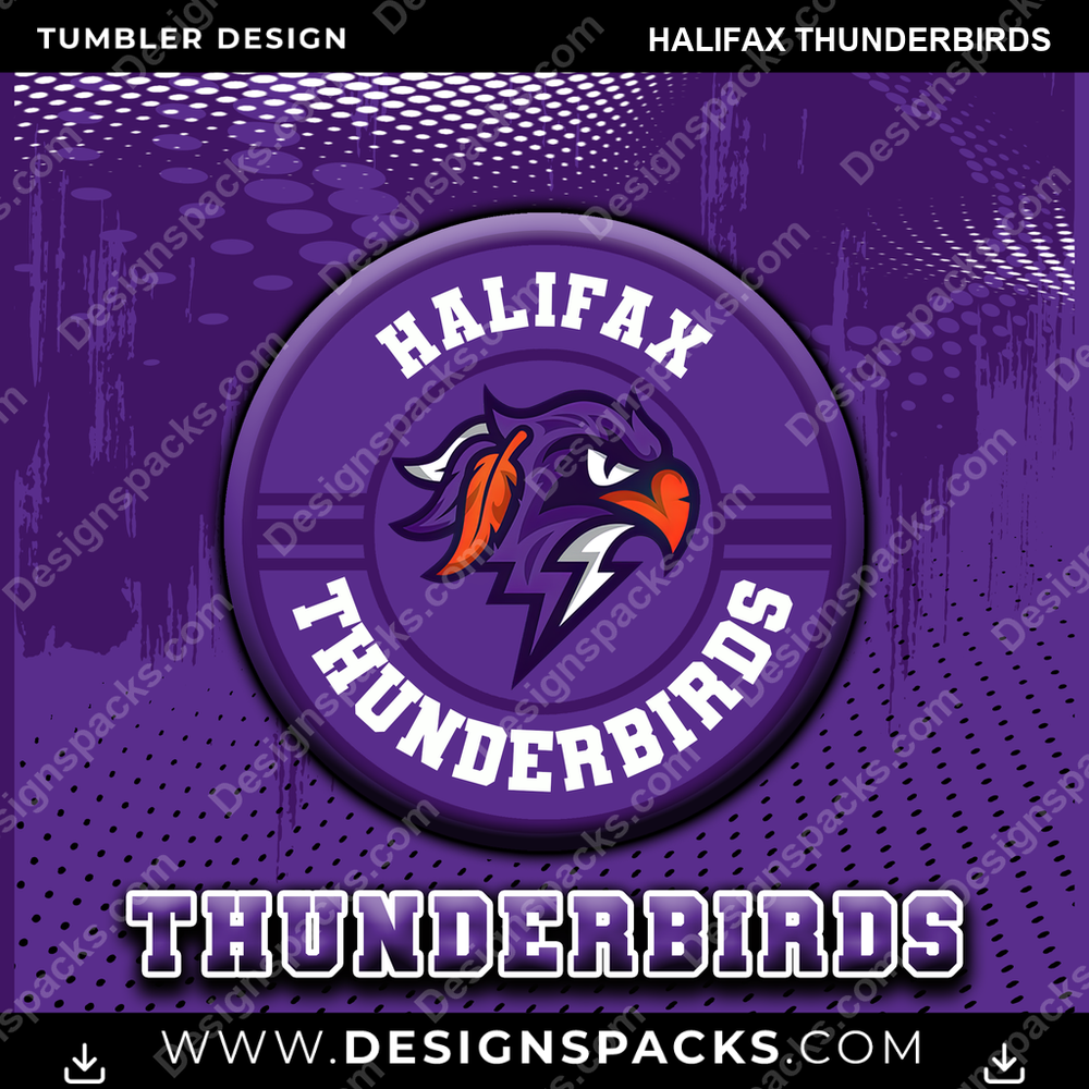 Lacrosse Dot Logo Halifax Thunderbirds Tumbler Digital Wrap Design