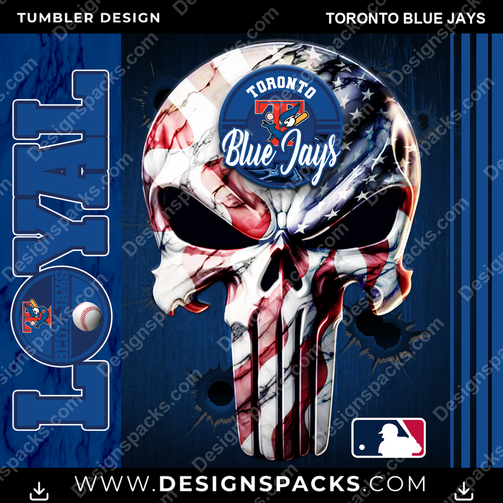 Baseball Loyal Toronto Blue Jays Tumbler Digital Wrap Design