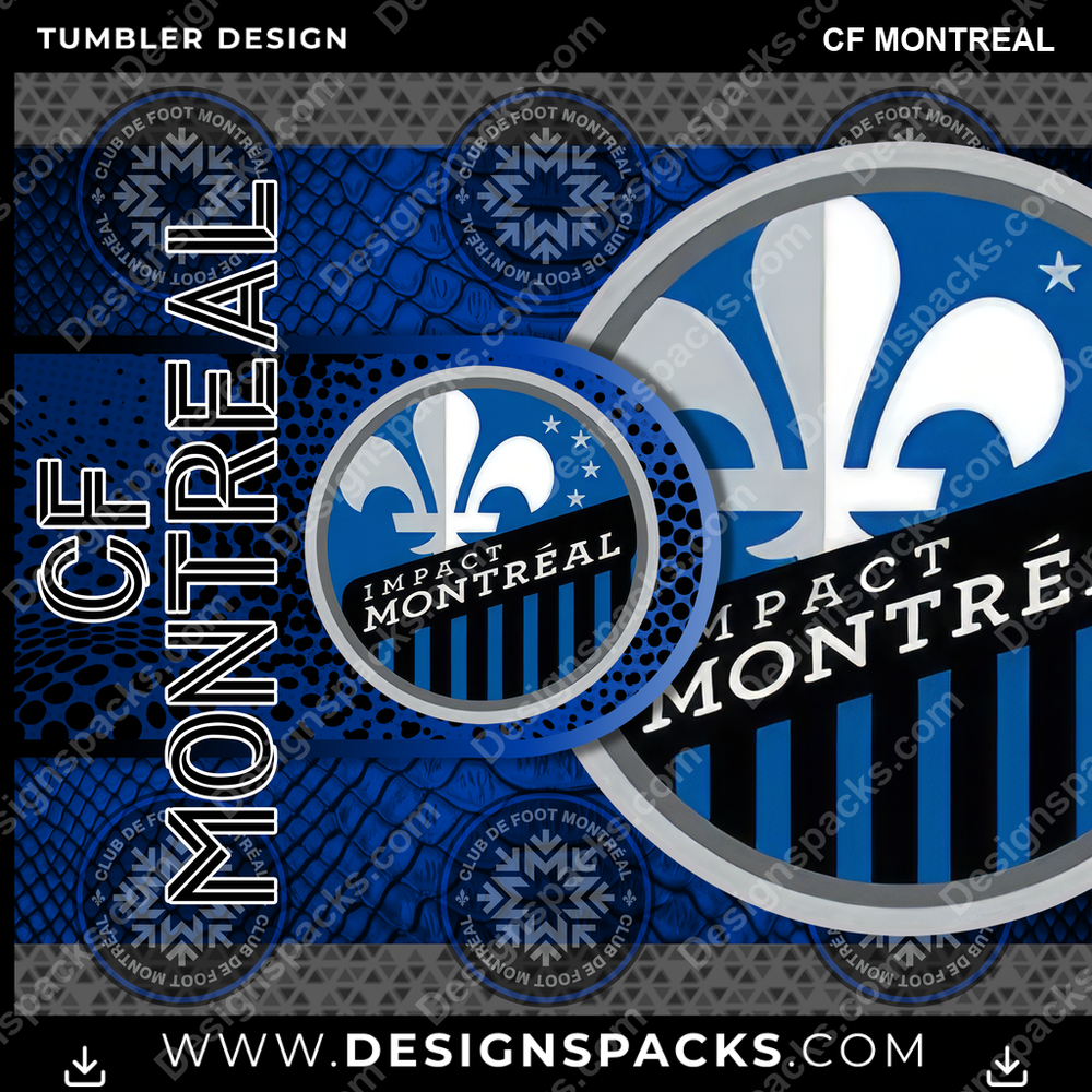 Soccer UK Hyper CF Montreal Tumbler Digital Wrap Design