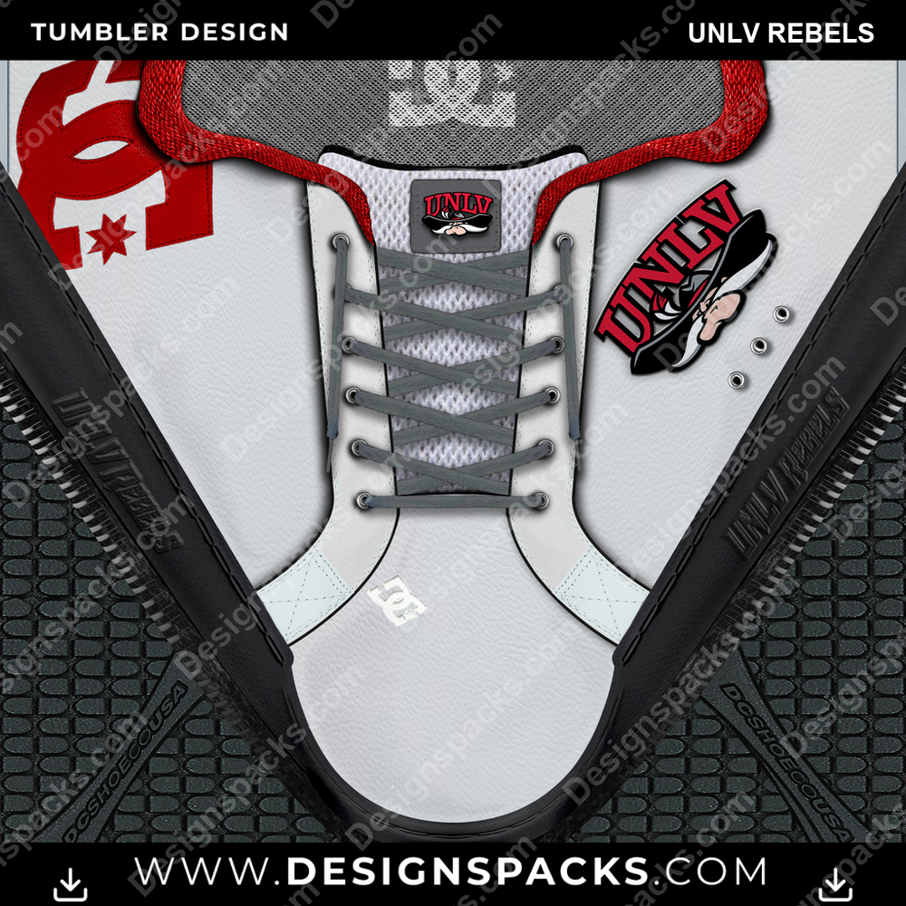 College Sport DC Sneaker UNLV Rebels Tumbler Digital Wrap Design