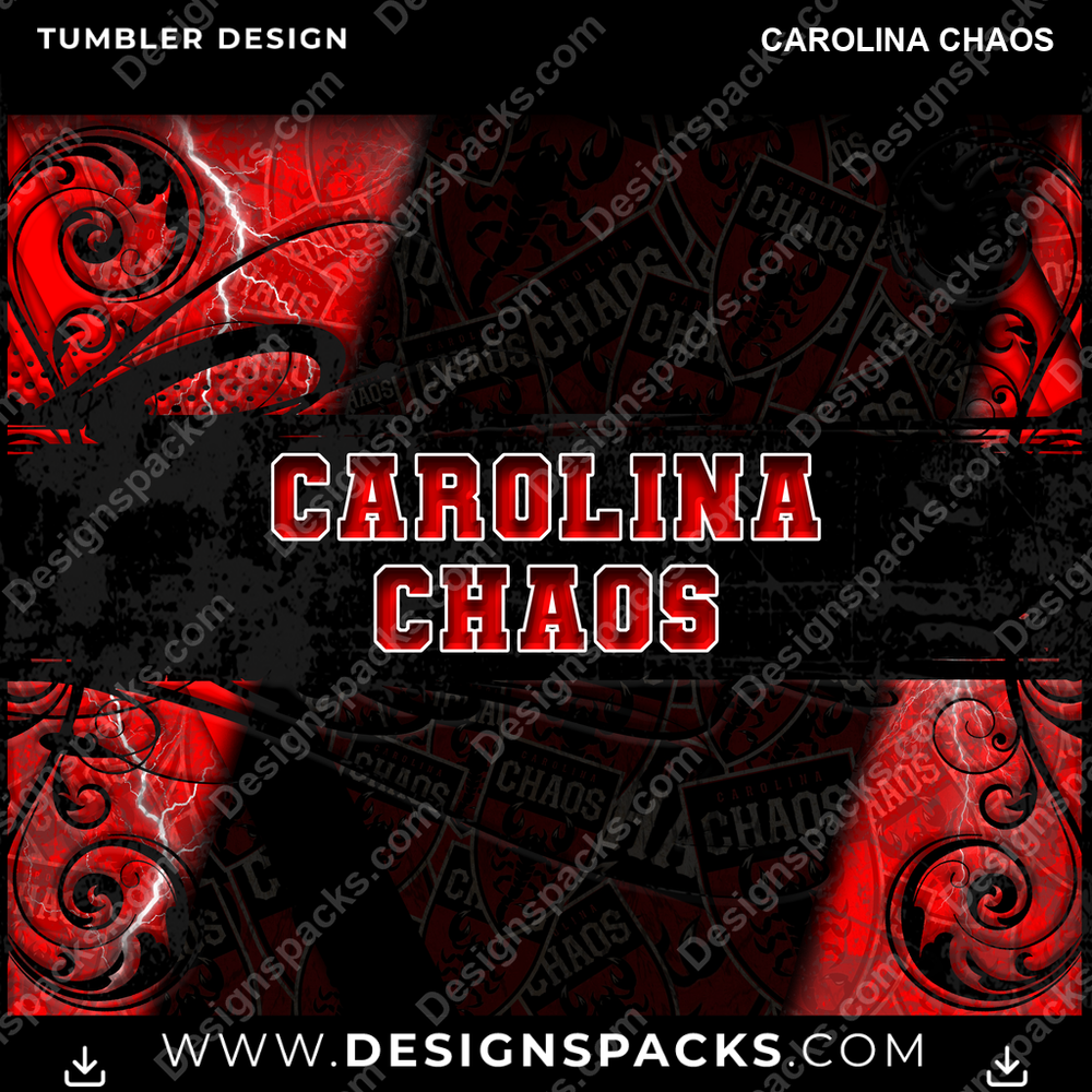 Lacrosse Elegant Carolina Chaos Tumbler Digital Wrap Design