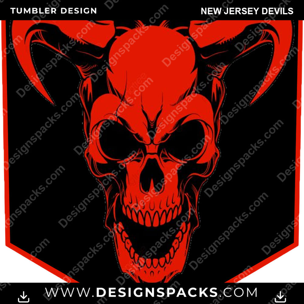 Hockey Sigil New Jersey Devils Tumbler Digital Wrap Design