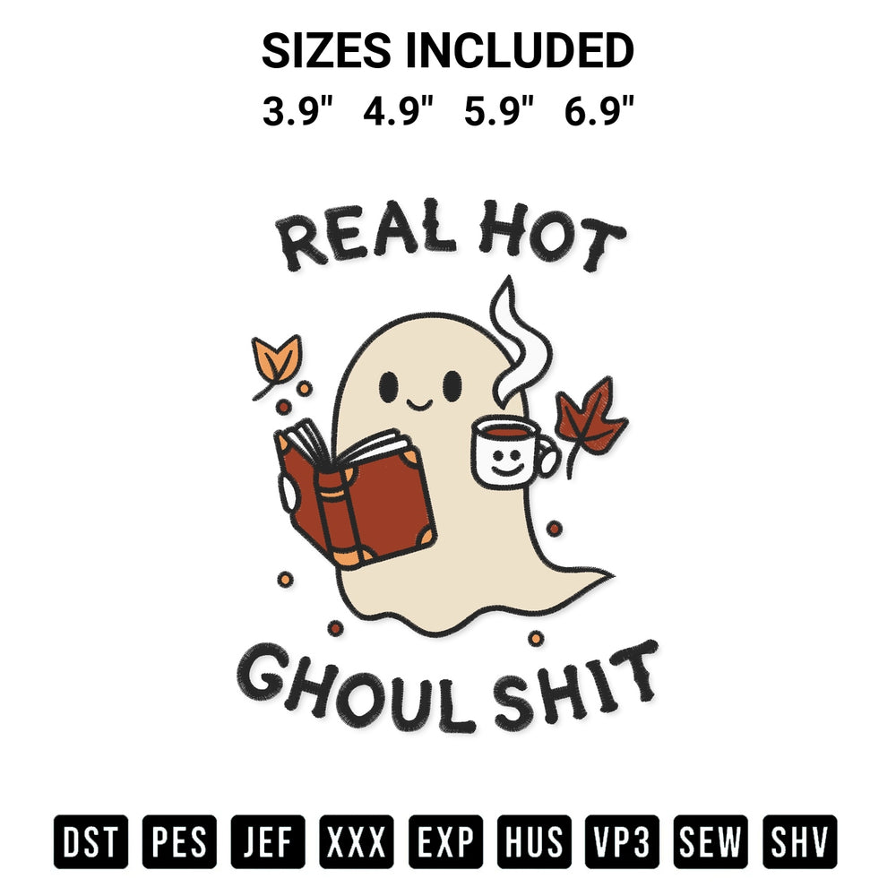 Stitch like a pro with the Real Hot Ghoul Shit Embroidery Design embroidery pattern from Designspacks.com. High-quality digital machine embroidery file. Available sizes: 3.9", 4.9", 5.9", 6.9".