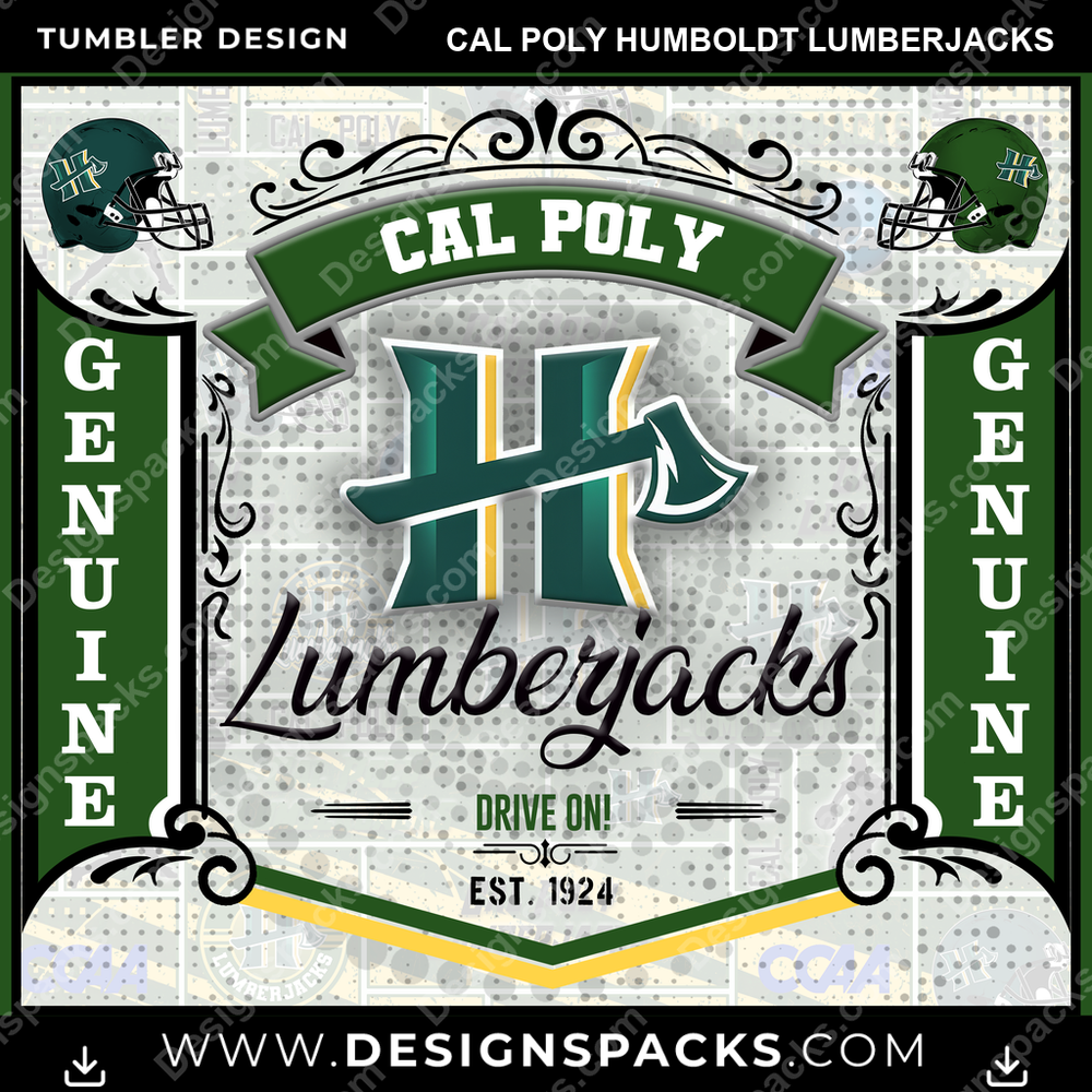 College Sport Bud Cal Poly Humboldt Lumberjacks NCAA College Sport Tumbler Digital Wrap Design Download