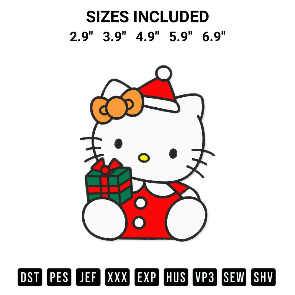 Download the Hello Kitty Santa With Gift Embroidery Design machine embroidery design exclusively at Designspacks.com. Premium digitized pattern for apparel and DIY crafts. Available sizes: 2.9", 3.9", 4.9", 5.9", 6.9".
