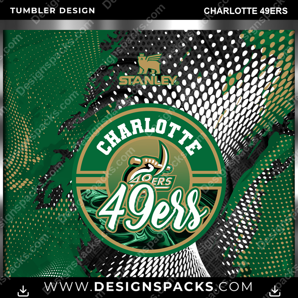 College Sport Stanley Charlotte 49ers NCAA College Sport Tumbler Digital Wrap Design Download