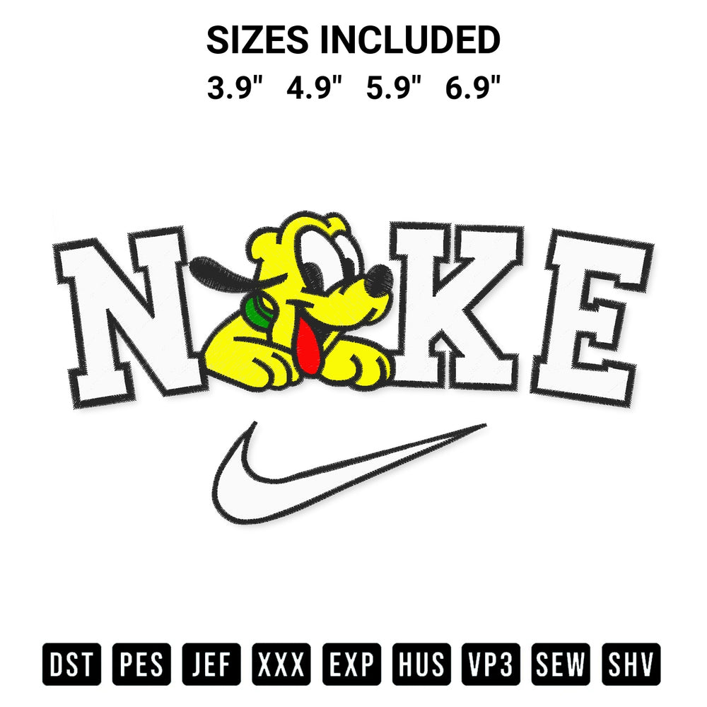 Discover the perfect addition to your crafting collection: Nike Pluto Embroidery Design embroidery file. Instantly available at Designspacks.com. Available sizes: 3.9", 4.9", 5.9", 6.9".