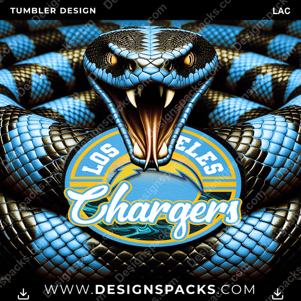 Football Rattle Snake LAC Tumbler Digital Wrap Design