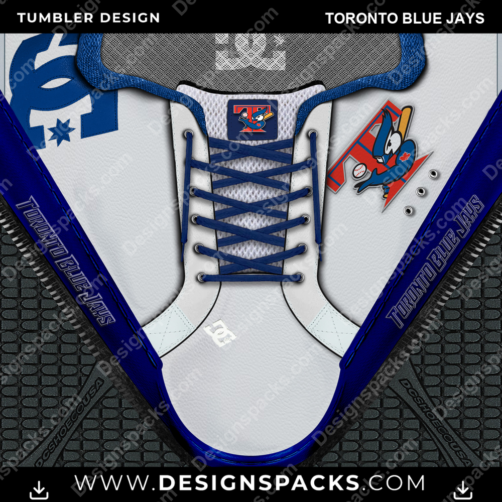 Baseball DC Sneaker Toronto Blue Jays Tumbler Digital Wrap Design