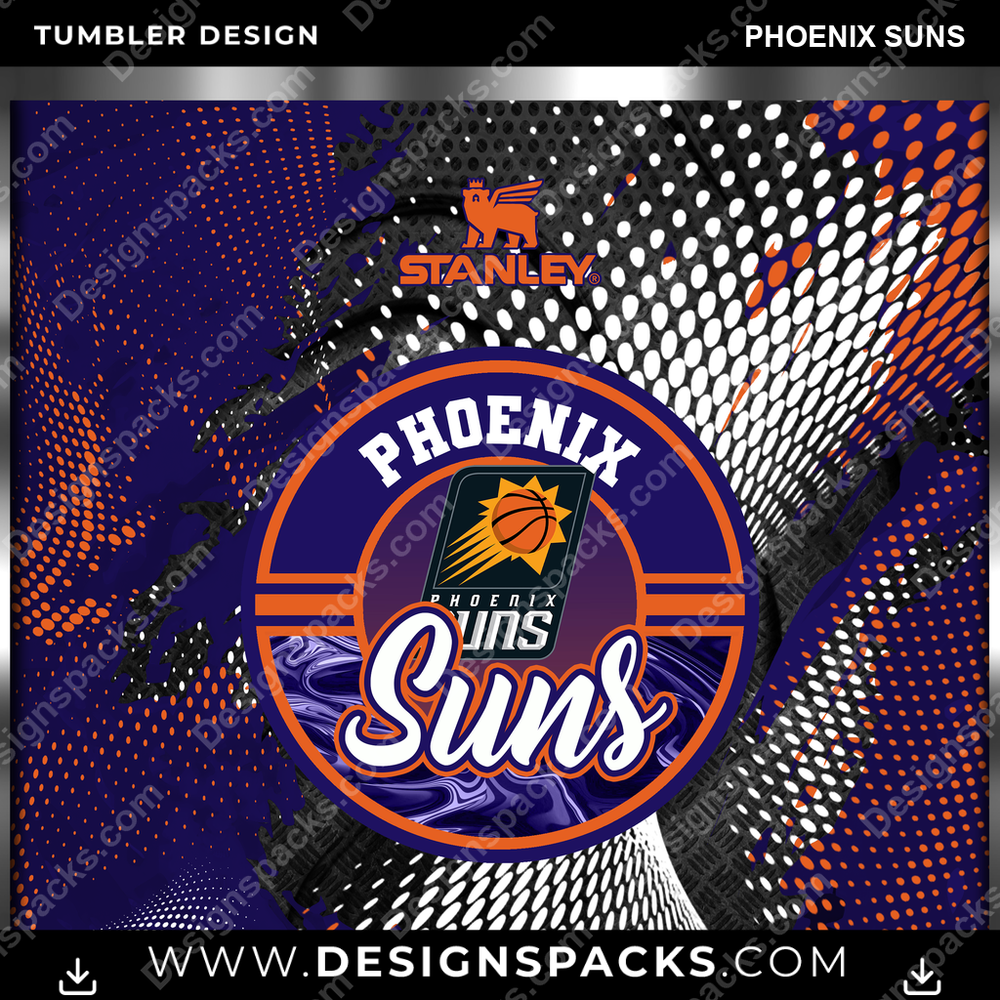 Basketball Stanley Phoenix Suns Tumbler Digital Wrap Design