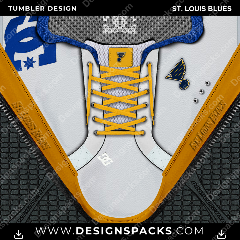 Ice Hockey DC Sneaker St. Louis Blues NHL Hockey Tumbler Digital Wrap Design Download