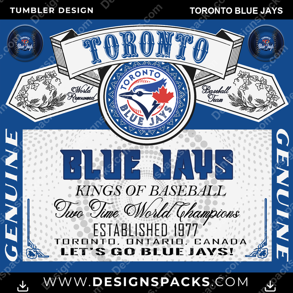 Vaso envolvente digital con diseño de los Toronto Blue Jays de Budweiser para béisbol