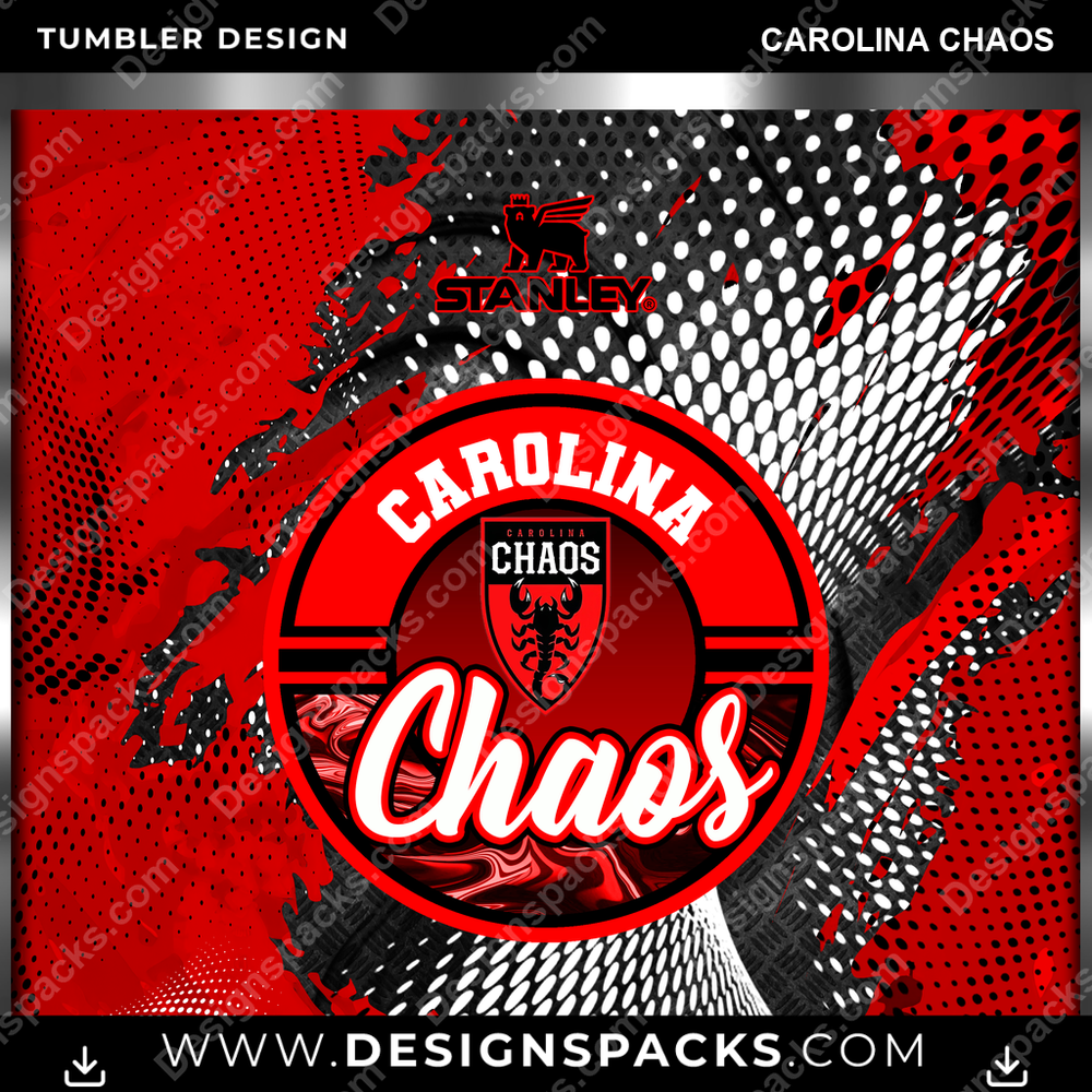 Lacrosse Stanley Carolina Chaos Tumbler Digital Wrap Design