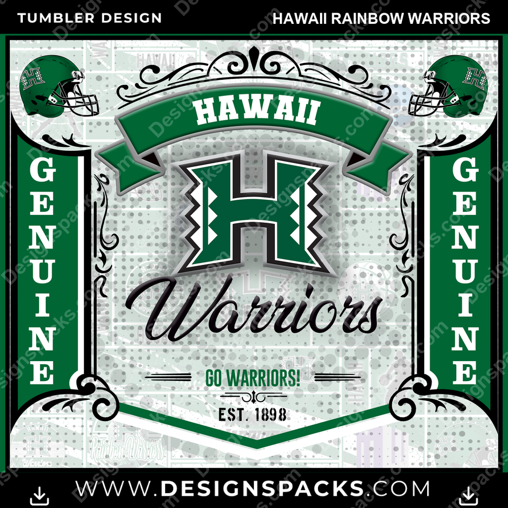 College Sport Bud Hawaii Rainbow Warriors NCAA College Sport Tumbler Digital Wrap Design Download