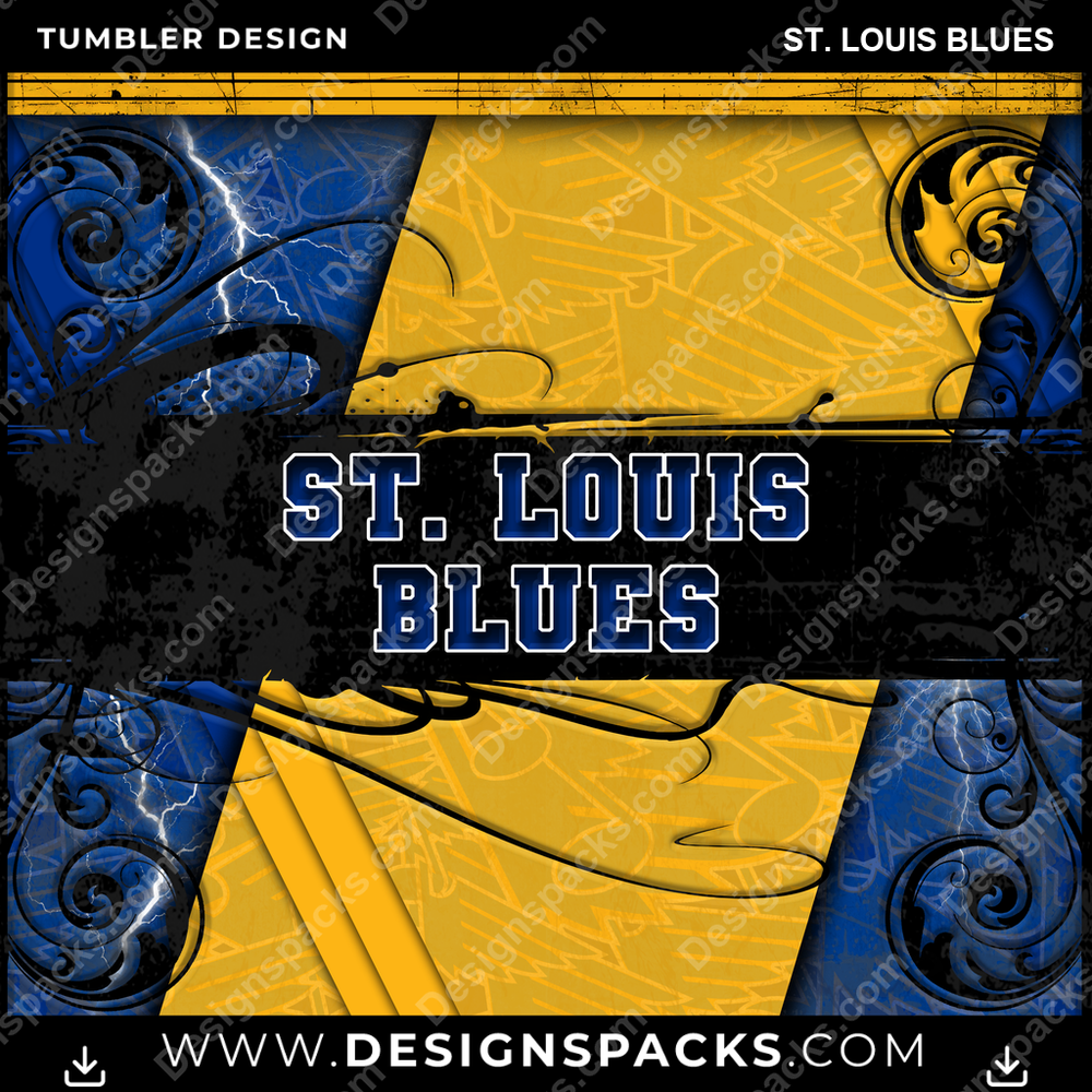 Hockey Elegant St. Louis Blues NHL Hockey Tumbler Digital Wrap Design Download