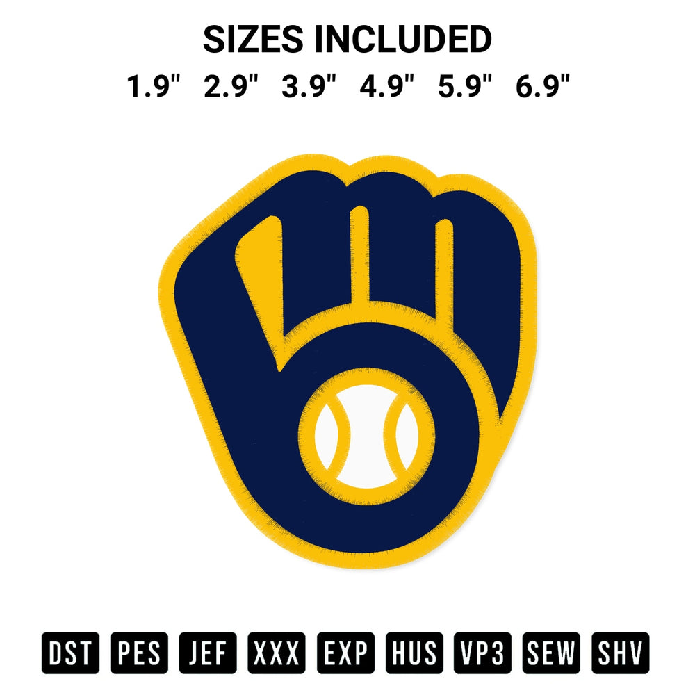 Stitch like a pro with the Milwaukee Brewers Embroidery Design embroidery pattern from Designspacks.com. High-quality digital machine embroidery file. Available sizes: 1.9", 2.9", 3.9", 4.9", 5.9", 6.9".