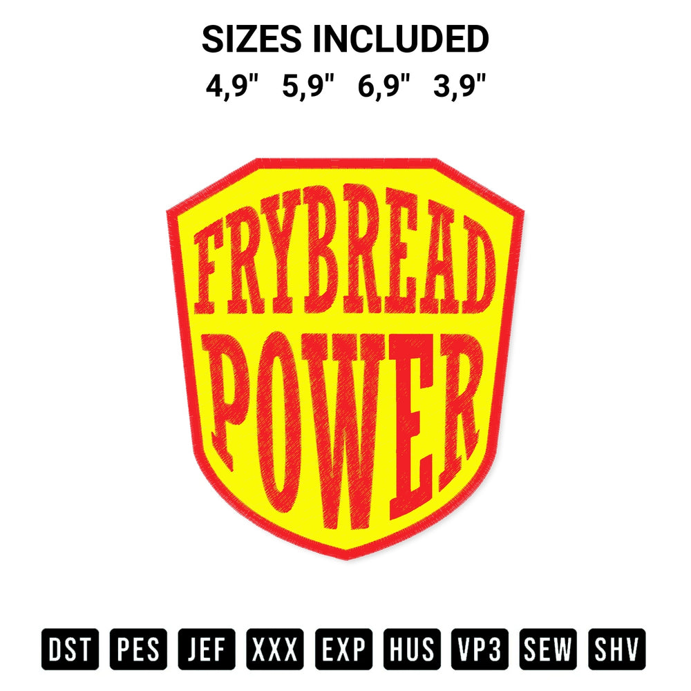 Elevate your next project with our Frybread Power Native American Roots Lovers Native Pride Gift Logo Embroidery Design embroidery file. Shop high-quality digital patterns instantly at Designspacks.com. Available sizes: 4,9", 5,9", 6,9", 3,9".