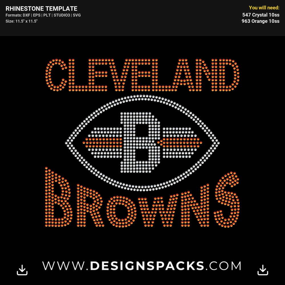 Cleveland Browns Logo Rhinestone Digital Template