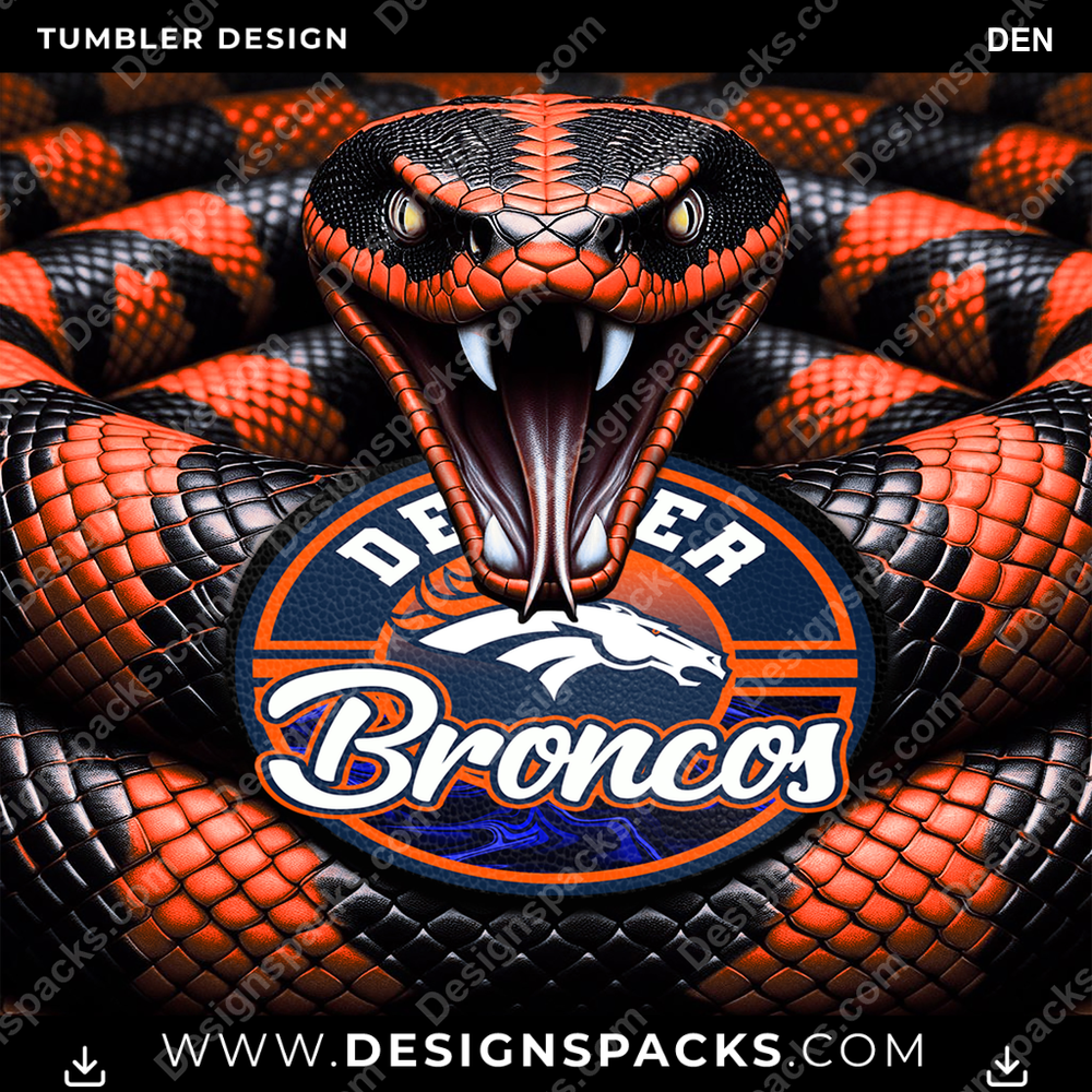 Football Rattle Snake DEN Tumbler Digital Wrap Design