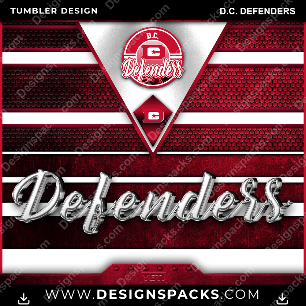 Canada Football YETI D.C. Defenders CFL Canada Tumbler Digital Wrap Design Download