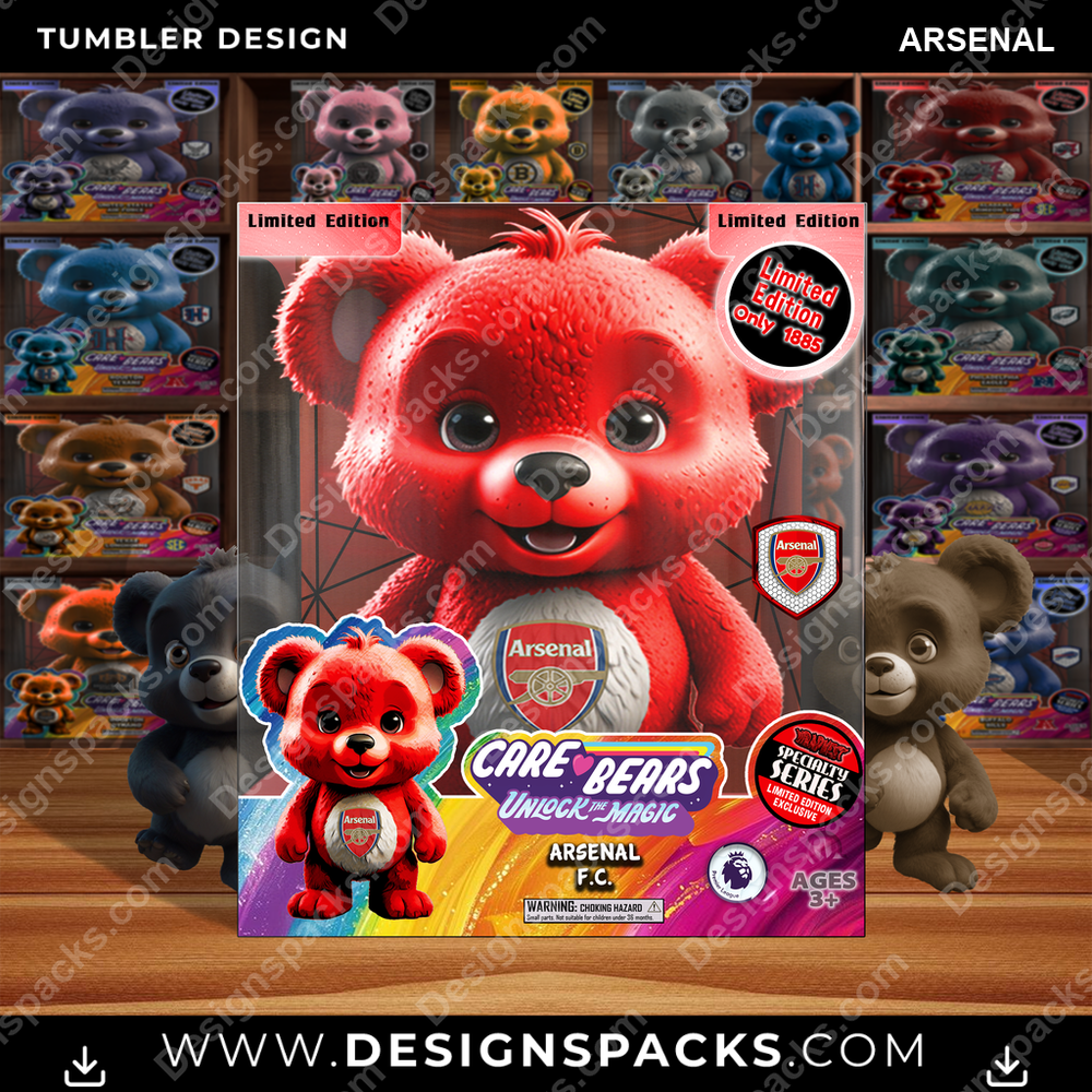 Soccer UK Care Bear Box Arsenal MLS Soccer Tumbler Digital Wrap Design Download