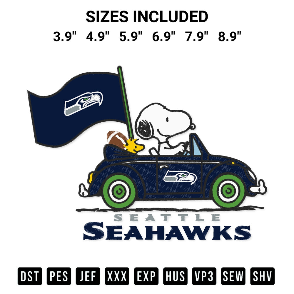 Looking for the perfect pattern? Download the Snoopy And Woodstock Driving Car Seattle Seahawks Embroidery Design embroidery design today at Designspacks.com. Crisp, clean stitching guaranteed. Available sizes: 3.9", 4.9", 5.9", 6.9", 7.9", 8.9".