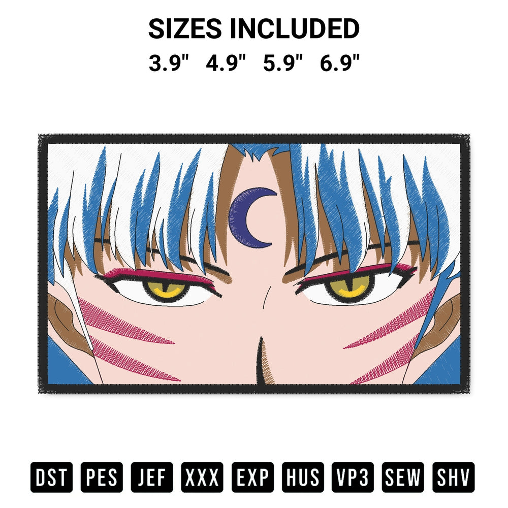 Transform your fabrics with the Sesshomaru Embroidery Design embroidery design. Instant access to premium digitized patterns at Designspacks.com. Available sizes: 3.9", 4.9", 5.9", 6.9".
