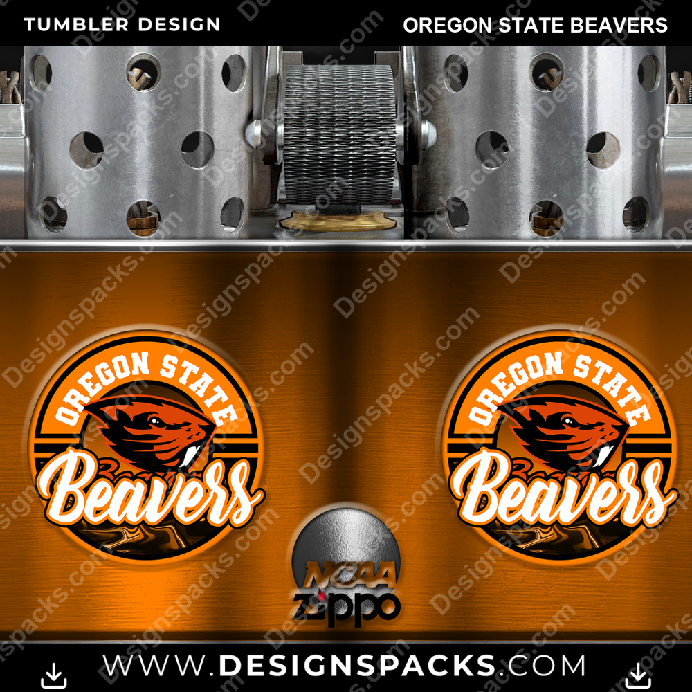 College Sport Zippo Lighter Oregon State Beavers Tumbler Digital Wrap Design