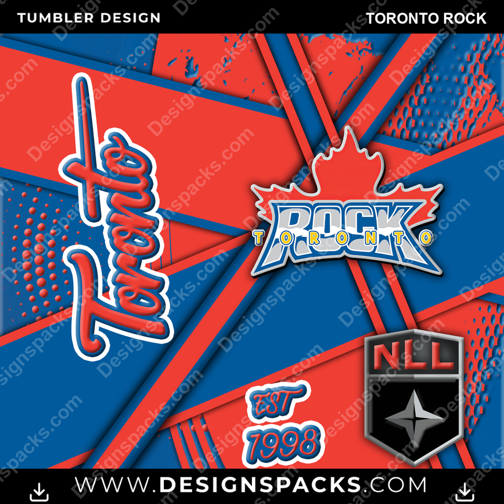 Lacrosse Team Sport Toronto Rock Tumbler Digital Wrap Design