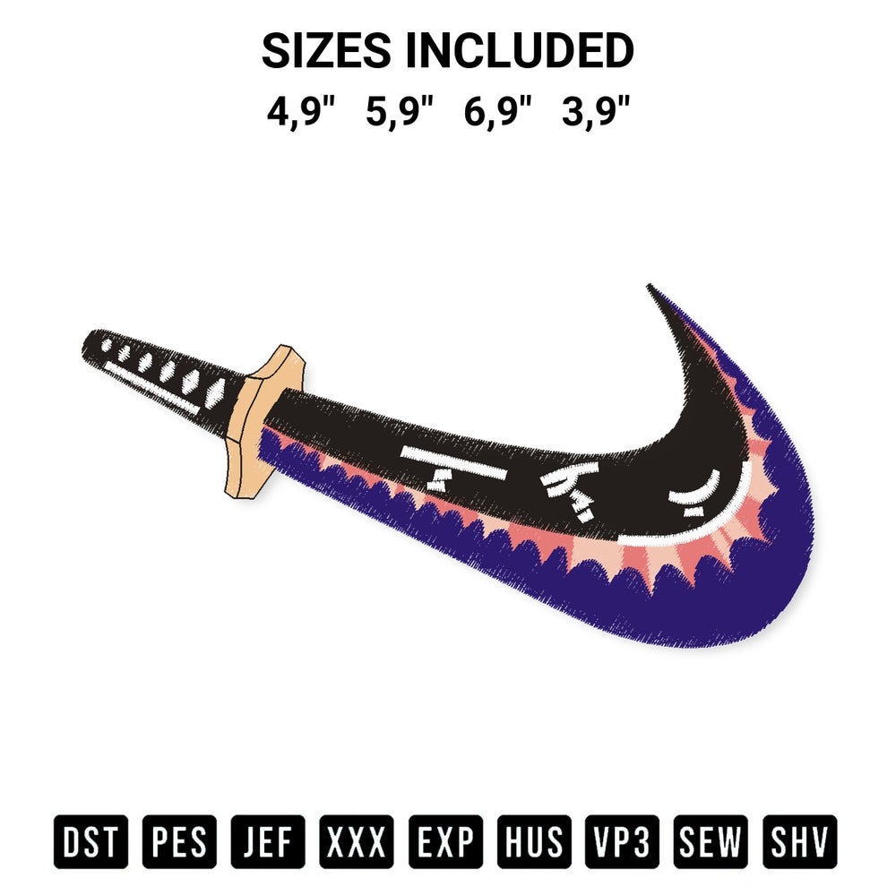 Elevate your next project with our Sandai Kitetsu Roronoa Zoro Logo Embroidery Design embroidery file. Shop high-quality digital patterns instantly at Designspacks.com. Available sizes: 4,9", 5,9", 6,9", 3,9".