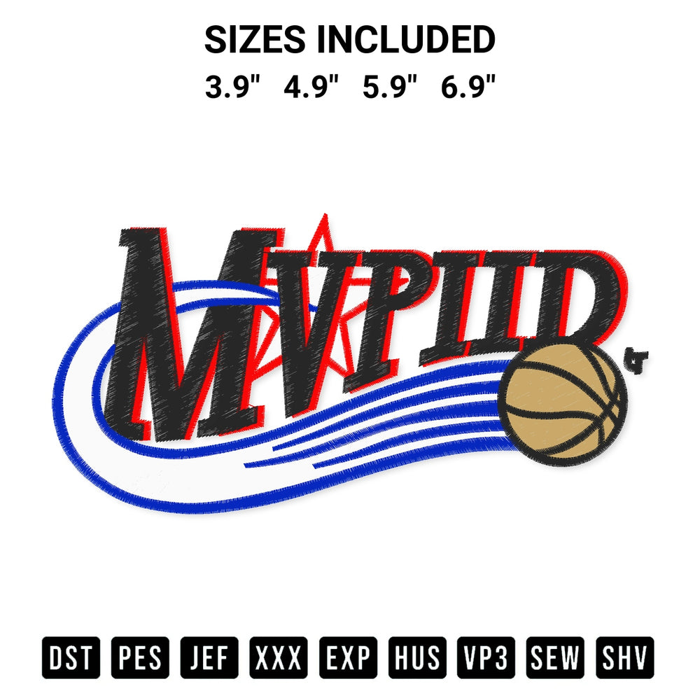 Create amazing crafts with the Mvpiid Philadelphia Basketball Embroidery Design embroidery file. High-quality digital download from Designspacks.com, perfect for beginners and pros. Available sizes: 3.9", 4.9", 5.9", 6.9".