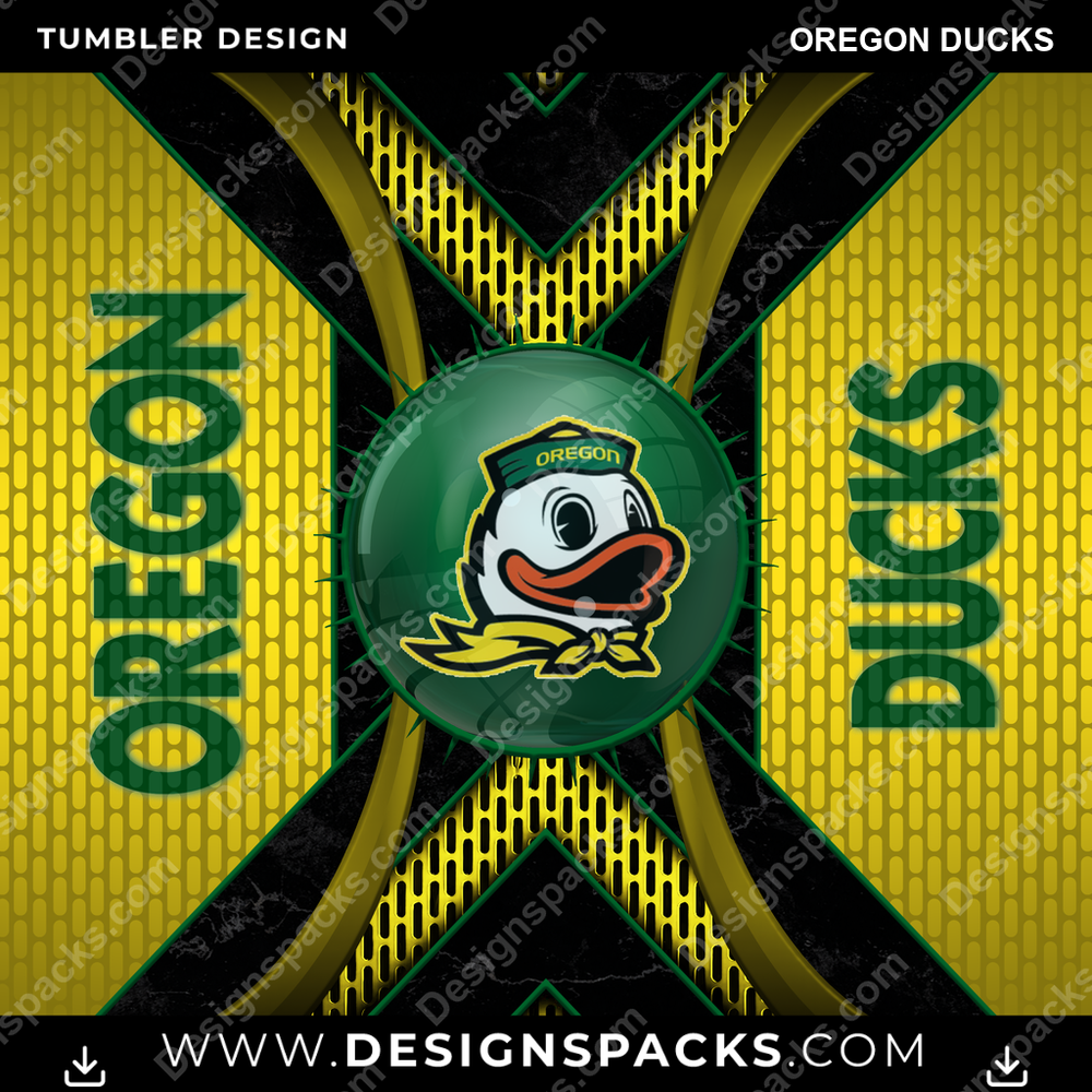 College Sport Metal Grating Oregon Ducks NCAA College Sport Tumbler Digital Wrap Design Download