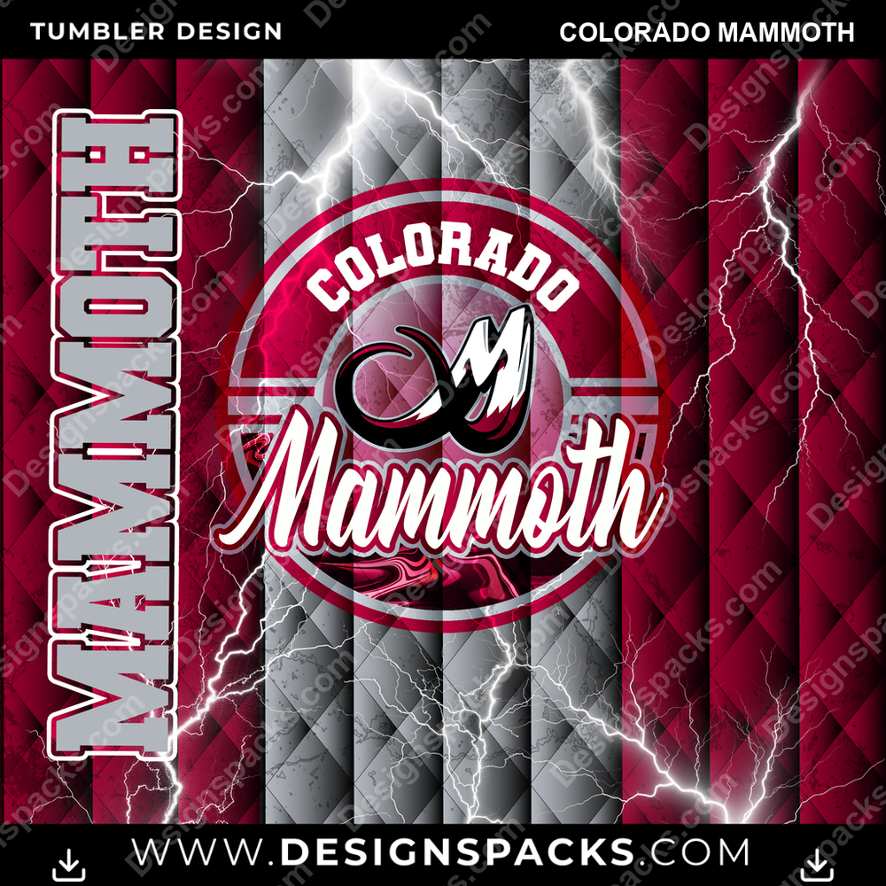Lacrosse Diamond Colorado Mammoth Tumbler Digital Wrap Design