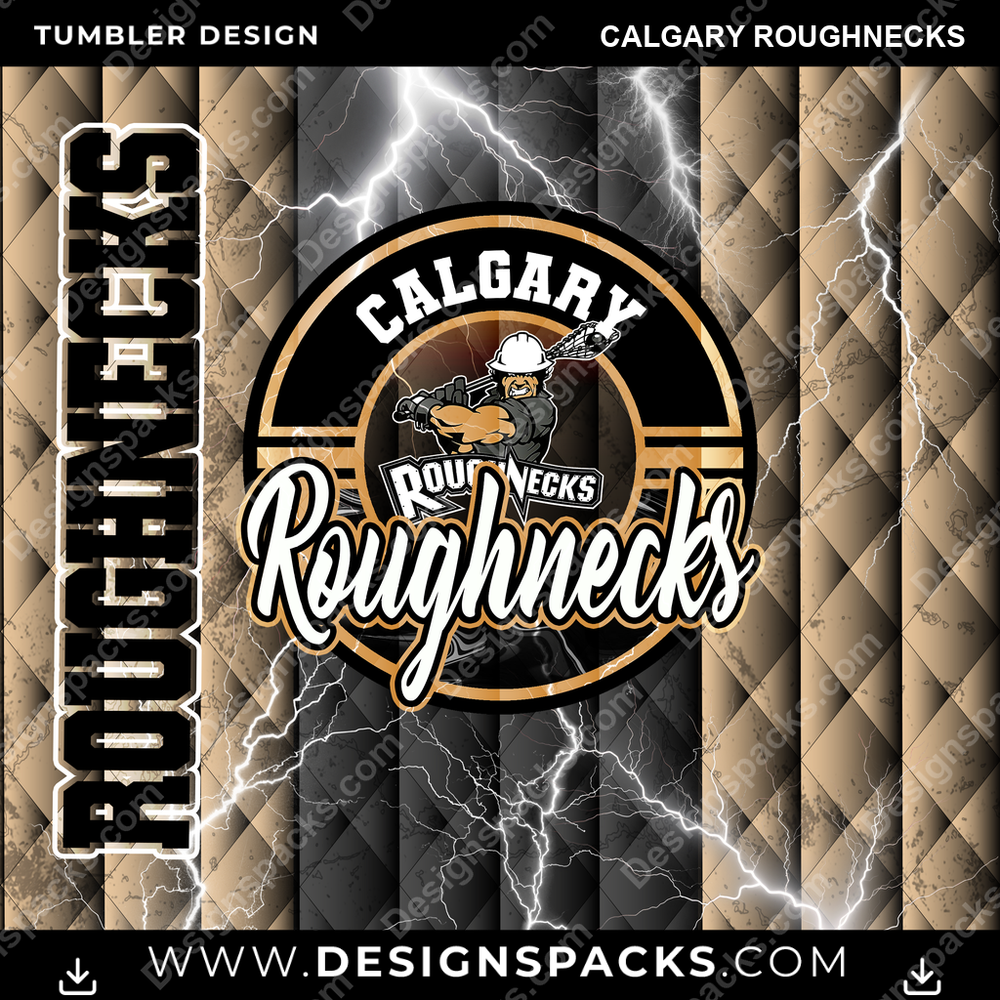 Lacrosse Diamond Calgary Roughnecks Tumbler Digital Wrap Design
