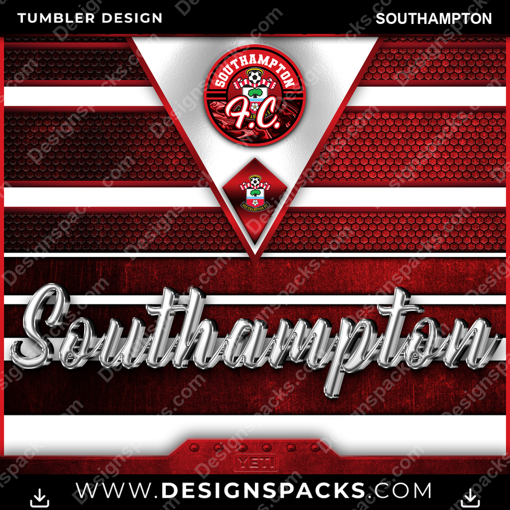 Soccer UK YETI Southampton Tumbler Digital Wrap Design