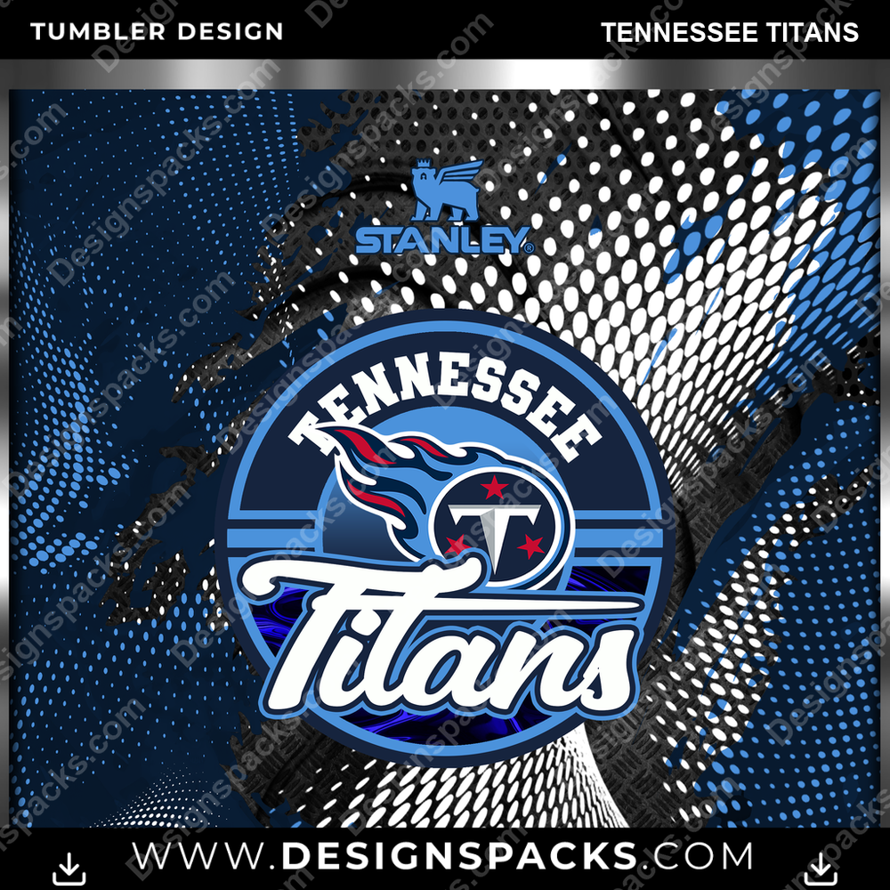 Football Stanley Tennessee Titans NFL Football Tumbler Digital Wrap Design Download
