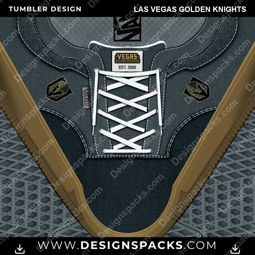 Ice Hockey VANS Atwood DX Las Vegas Golden Knights Tumbler Digital Wrap Design