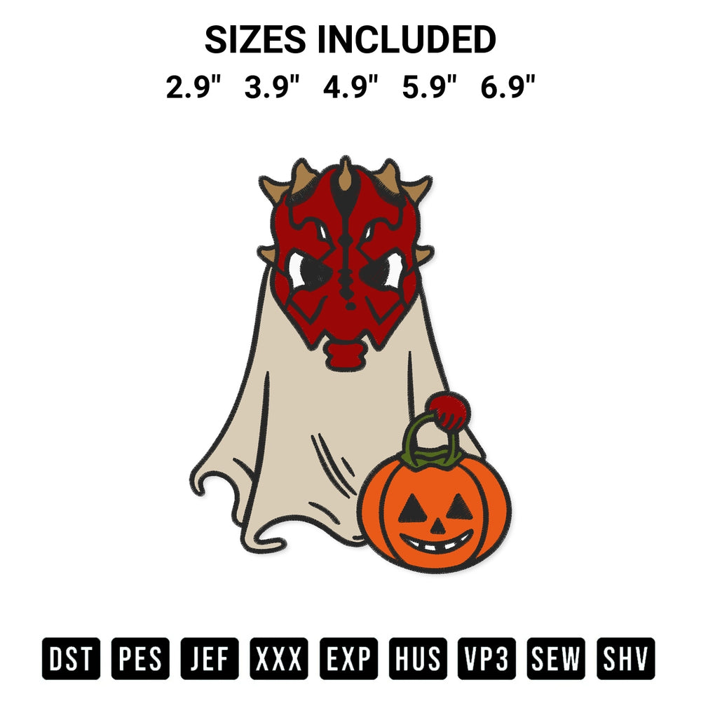 Add a unique touch to your apparel with the Darth Vader With Pumpkin Bucket Embroidery Design embroidery file. Premium instant download available now on Designspacks.com. Available sizes: 2.9", 3.9", 4.9", 5.9", 6.9".