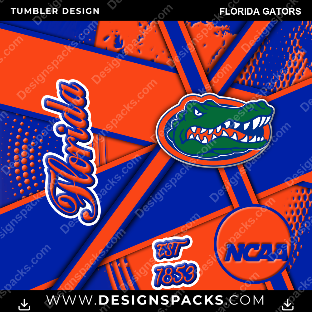College Sport Team Sport Florida Gators NCAA College Sport Tumbler Digital Wrap Design Download